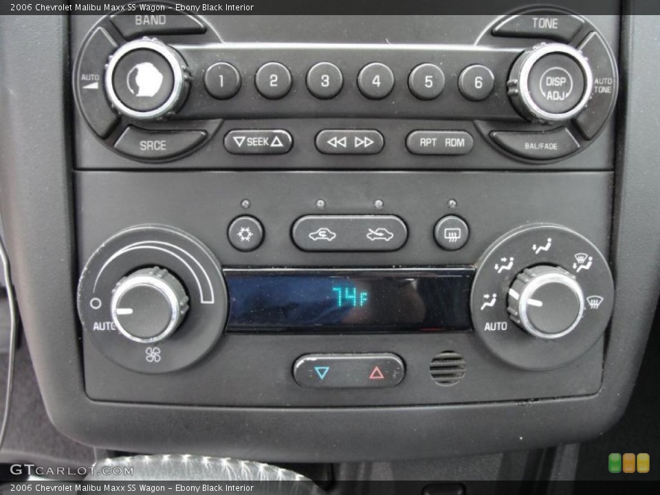 Ebony Black Interior Controls for the 2006 Chevrolet Malibu Maxx SS Wagon #46661072