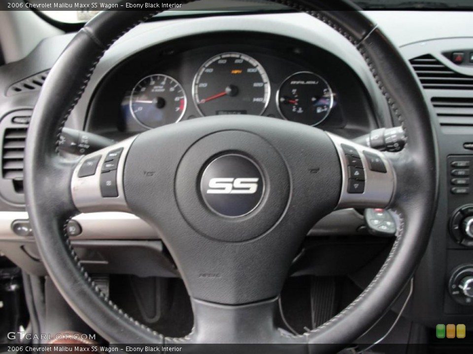 Ebony Black Interior Steering Wheel for the 2006 Chevrolet Malibu Maxx SS Wagon #46661120