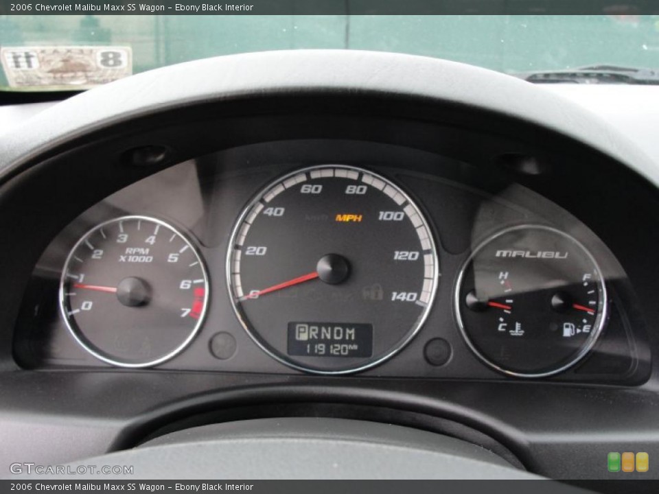 Ebony Black Interior Gauges for the 2006 Chevrolet Malibu Maxx SS Wagon #46661135