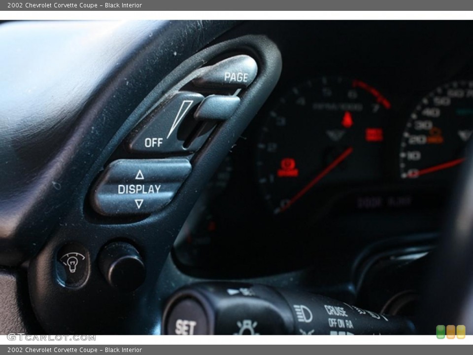 Black Interior Controls for the 2002 Chevrolet Corvette Coupe #46662173
