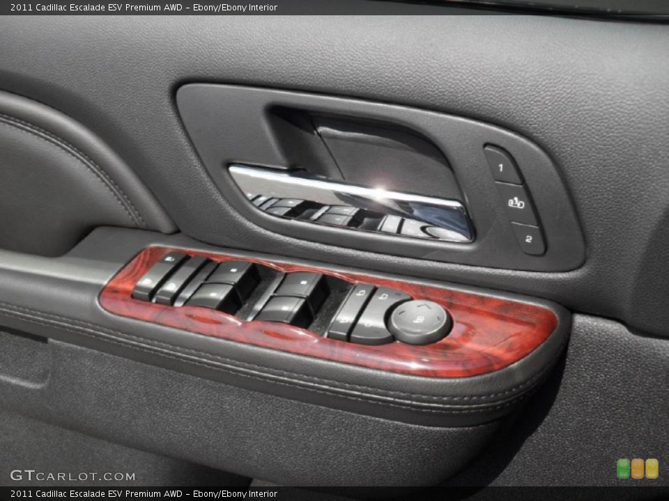 Ebony/Ebony Interior Controls for the 2011 Cadillac Escalade ESV Premium AWD #46664231