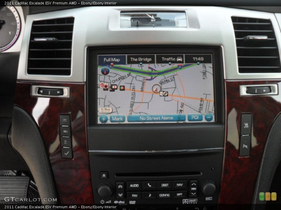 Ebony/Ebony Interior Navigation for the 2011 Cadillac Escalade ESV Premium AWD #46664262