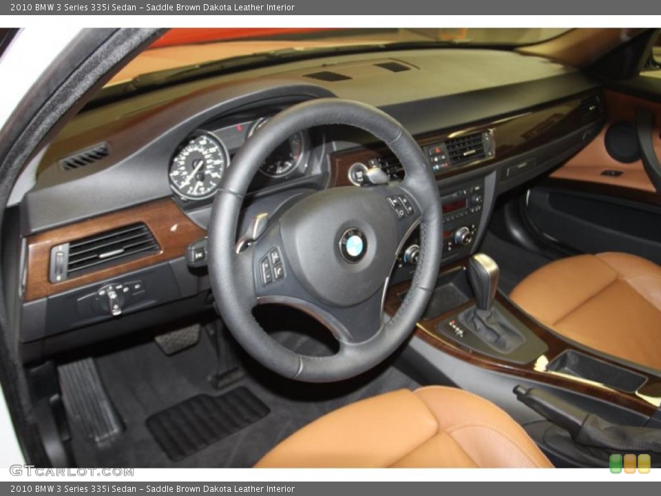 Saddle Brown Dakota Leather Interior Photo for the 2010 BMW 3 Series 335i Sedan #46664354