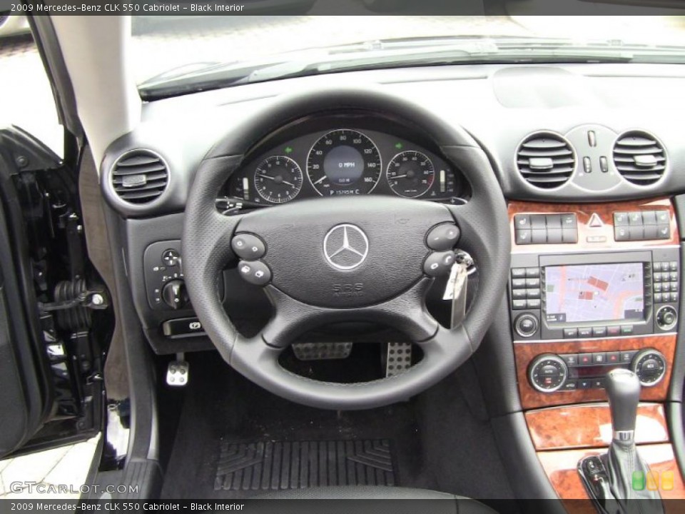 Black Interior Dashboard for the 2009 Mercedes-Benz CLK 550 Cabriolet #46666031