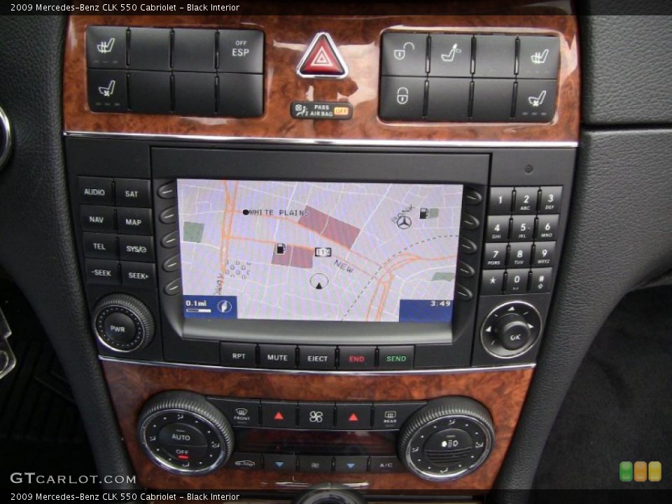 Black Interior Navigation for the 2009 Mercedes-Benz CLK 550 Cabriolet #46666103