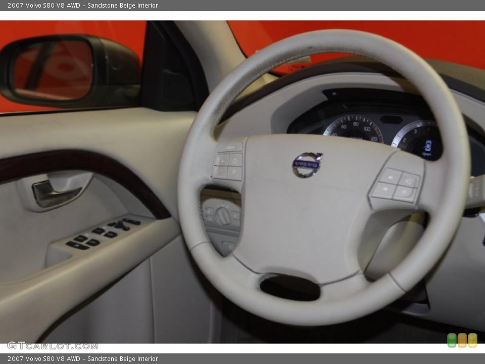 Sandstone Beige Interior Steering Wheel for the 2007 Volvo S80 V8 AWD #46667285
