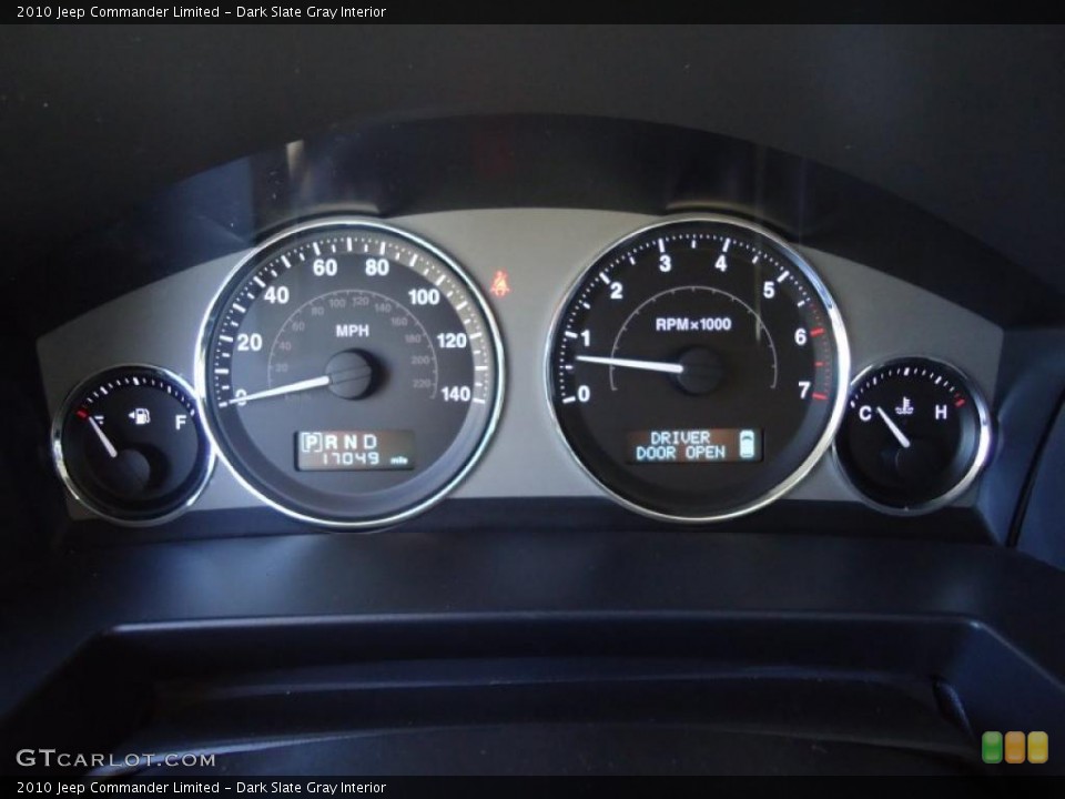 Dark Slate Gray Interior Gauges for the 2010 Jeep Commander Limited #46667336
