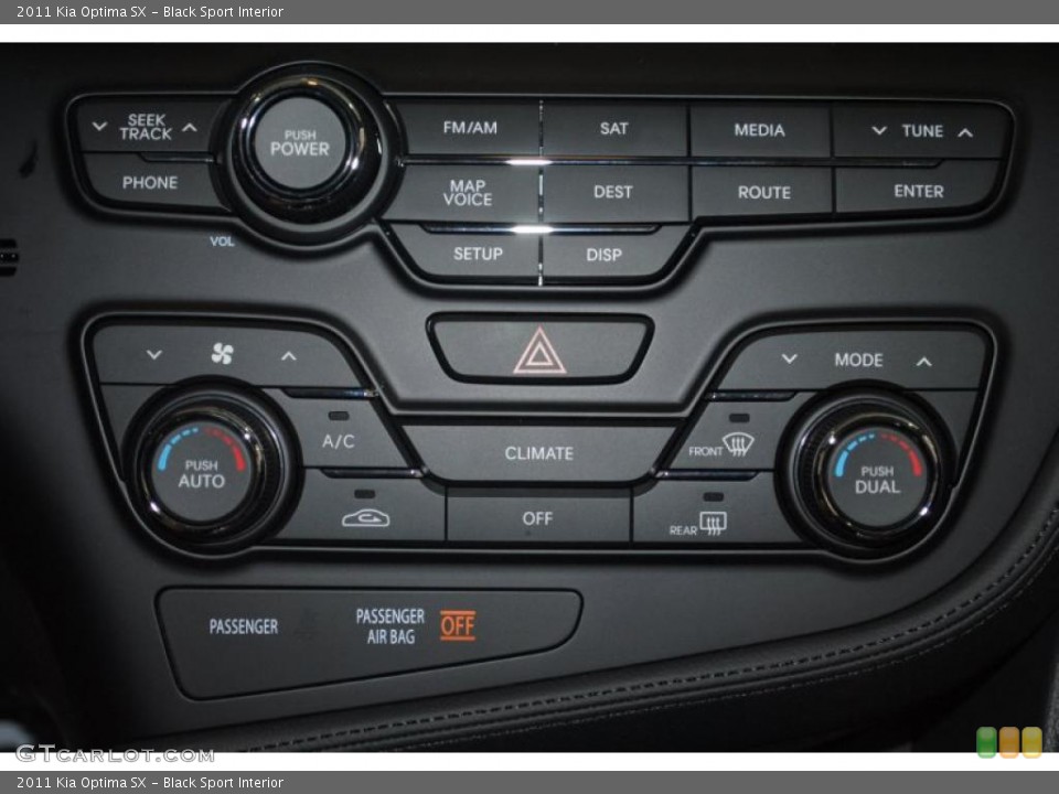 Black Sport Interior Controls for the 2011 Kia Optima SX #46668077