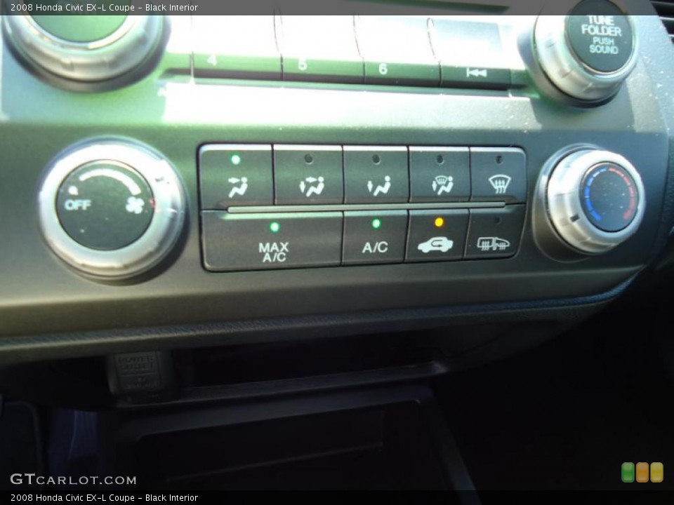 Black Interior Controls for the 2008 Honda Civic EX-L Coupe #46669337