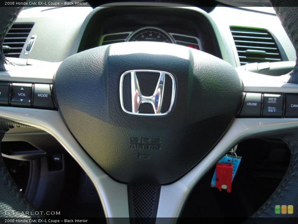 Black Interior Controls for the 2008 Honda Civic EX-L Coupe #46669379