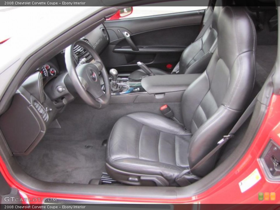 Ebony Interior Photo for the 2008 Chevrolet Corvette Coupe #46670261