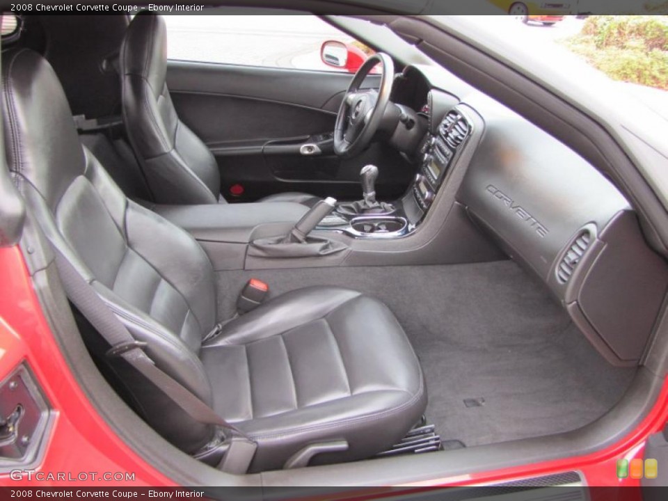 Ebony Interior Photo for the 2008 Chevrolet Corvette Coupe #46670306