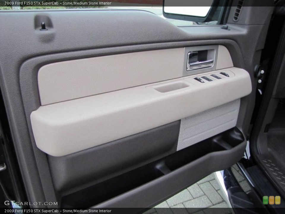 Stone/Medium Stone Interior Door Panel for the 2009 Ford F150 STX SuperCab #46671131