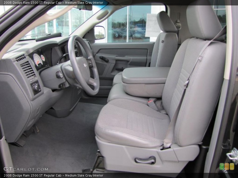 Medium Slate Gray Interior Photo for the 2008 Dodge Ram 1500 ST Regular Cab #46672478