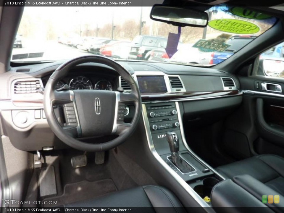 Charcoal Black/Fine Line Ebony Interior Dashboard for the 2010 Lincoln MKS EcoBoost AWD #46673696