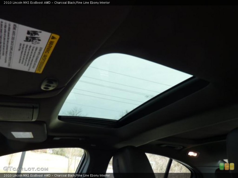 Charcoal Black/Fine Line Ebony Interior Sunroof for the 2010 Lincoln MKS EcoBoost AWD #46673723