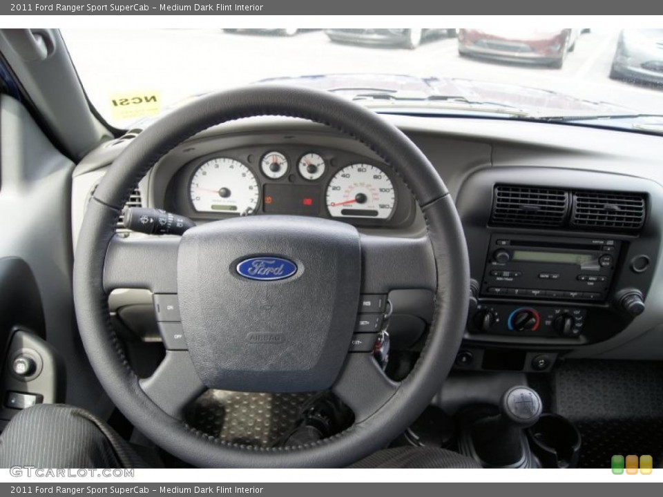 Medium Dark Flint Interior Steering Wheel for the 2011 Ford Ranger Sport SuperCab #46674149