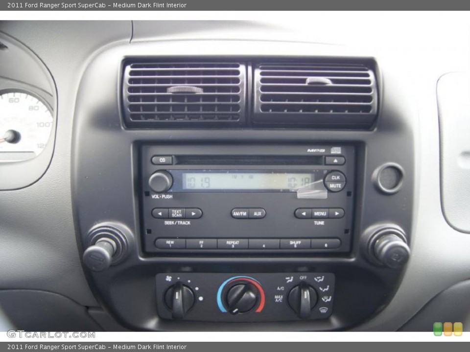 Medium Dark Flint Interior Controls for the 2011 Ford Ranger Sport SuperCab #46674164
