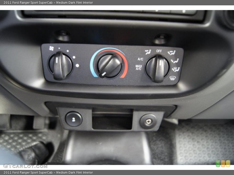 Medium Dark Flint Interior Controls for the 2011 Ford Ranger Sport SuperCab #46674179