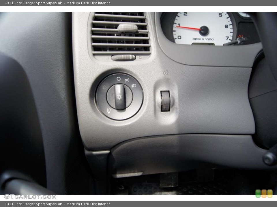 Medium Dark Flint Interior Controls for the 2011 Ford Ranger Sport SuperCab #46674221