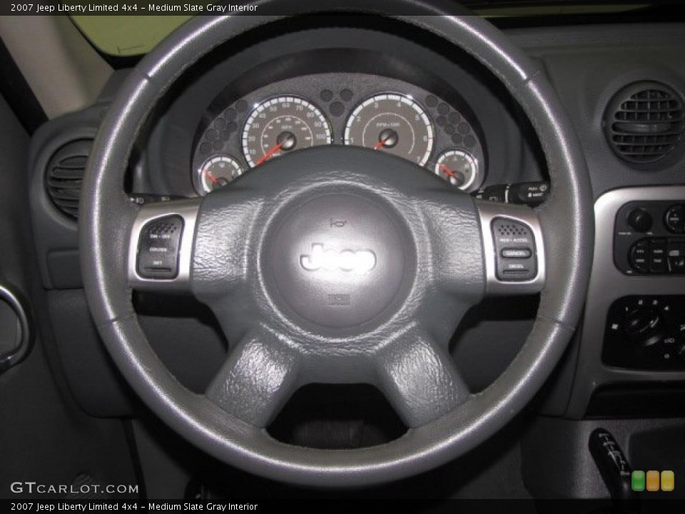 Medium Slate Gray Interior Steering Wheel for the 2007 Jeep Liberty Limited 4x4 #46675247