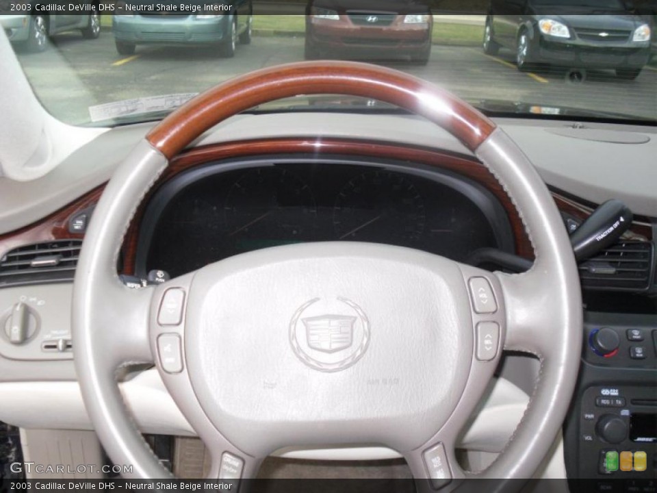 Neutral Shale Beige Interior Steering Wheel for the 2003 Cadillac DeVille DHS #46675715
