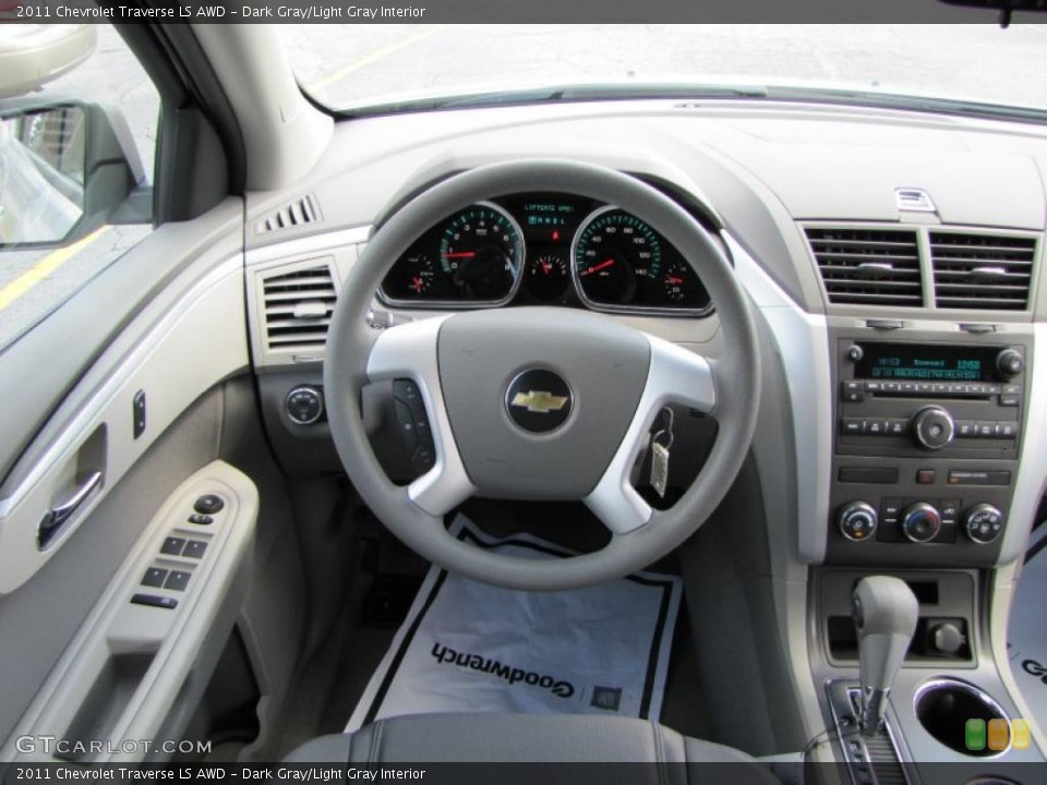 Dark Gray/Light Gray Interior Dashboard for the 2011 Chevrolet Traverse LS AWD #46678214