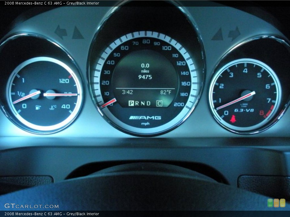 Grey/Black Interior Gauges for the 2008 Mercedes-Benz C 63 AMG #46678646