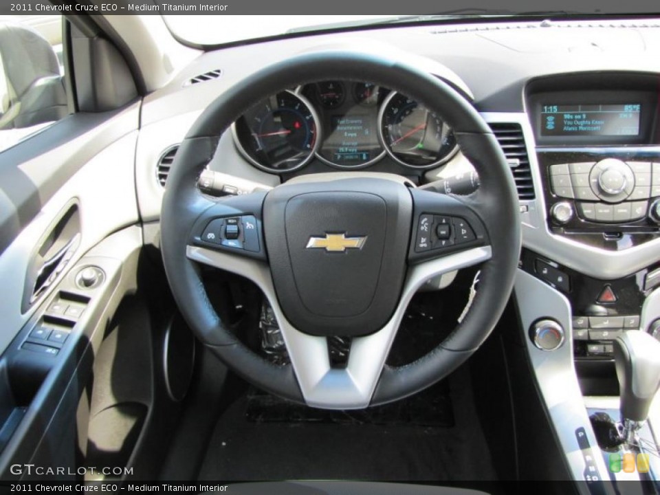 Medium Titanium Interior Steering Wheel for the 2011 Chevrolet Cruze ECO #46679153
