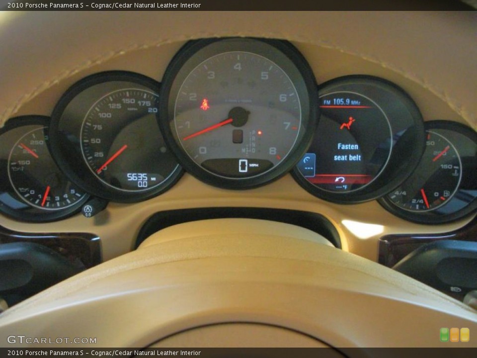 Cognac/Cedar Natural Leather Interior Gauges for the 2010 Porsche Panamera S #46680377