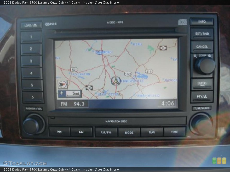 Medium Slate Gray Interior Navigation for the 2008 Dodge Ram 3500 Laramie Quad Cab 4x4 Dually #46682051