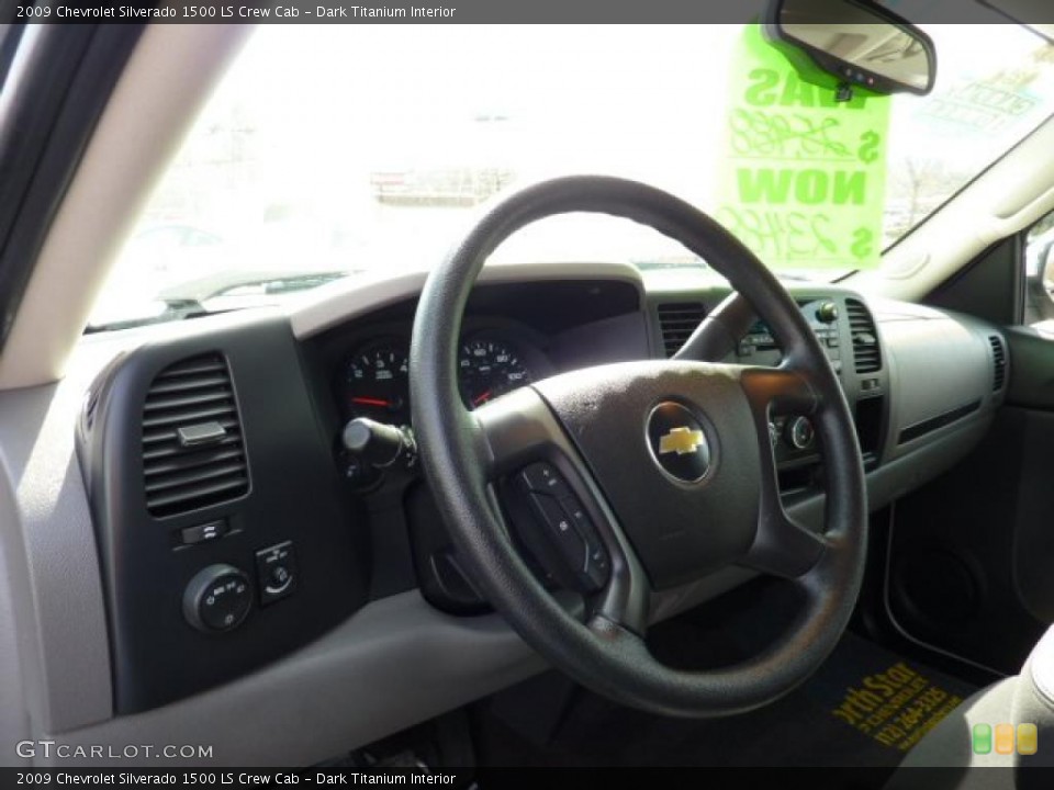Dark Titanium Interior Steering Wheel for the 2009 Chevrolet Silverado 1500 LS Crew Cab #46683635