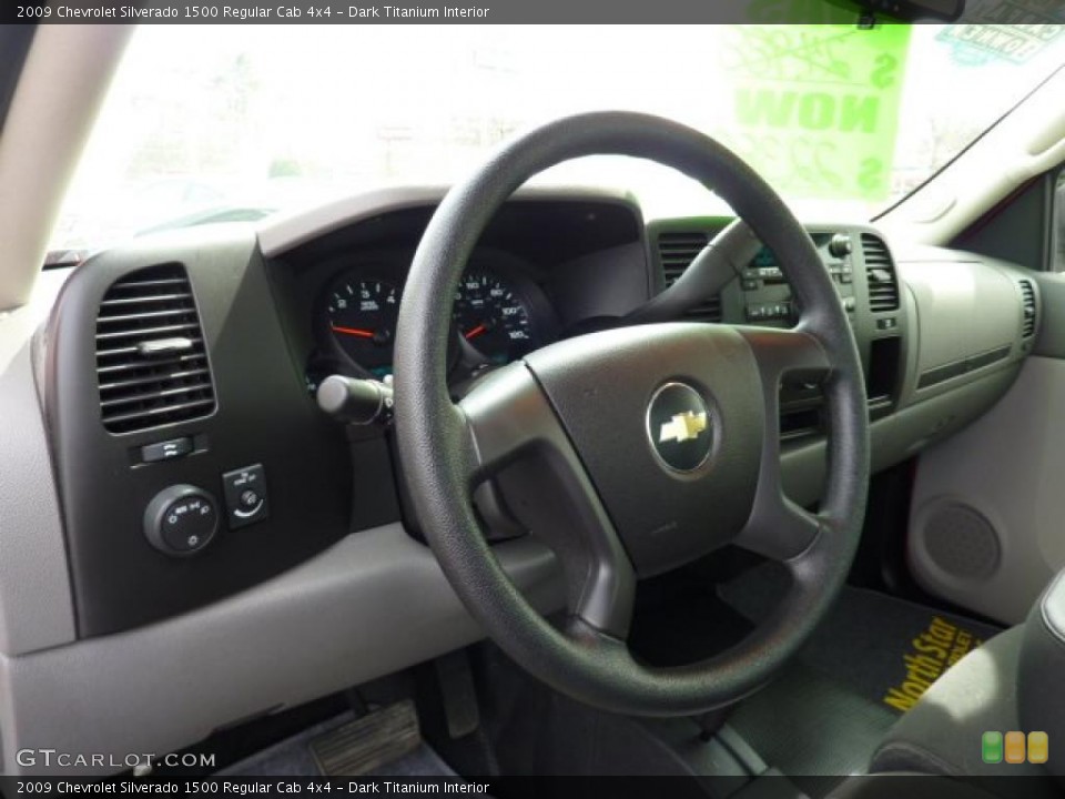 Dark Titanium Interior Steering Wheel for the 2009 Chevrolet Silverado 1500 Regular Cab 4x4 #46684940