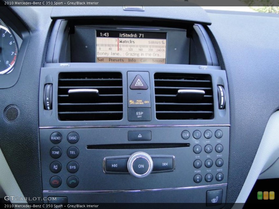 Grey/Black Interior Controls for the 2010 Mercedes-Benz C 350 Sport #46685723