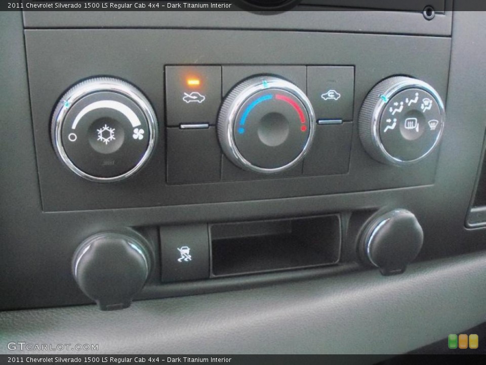 Dark Titanium Interior Controls for the 2011 Chevrolet Silverado 1500 LS Regular Cab 4x4 #46686632