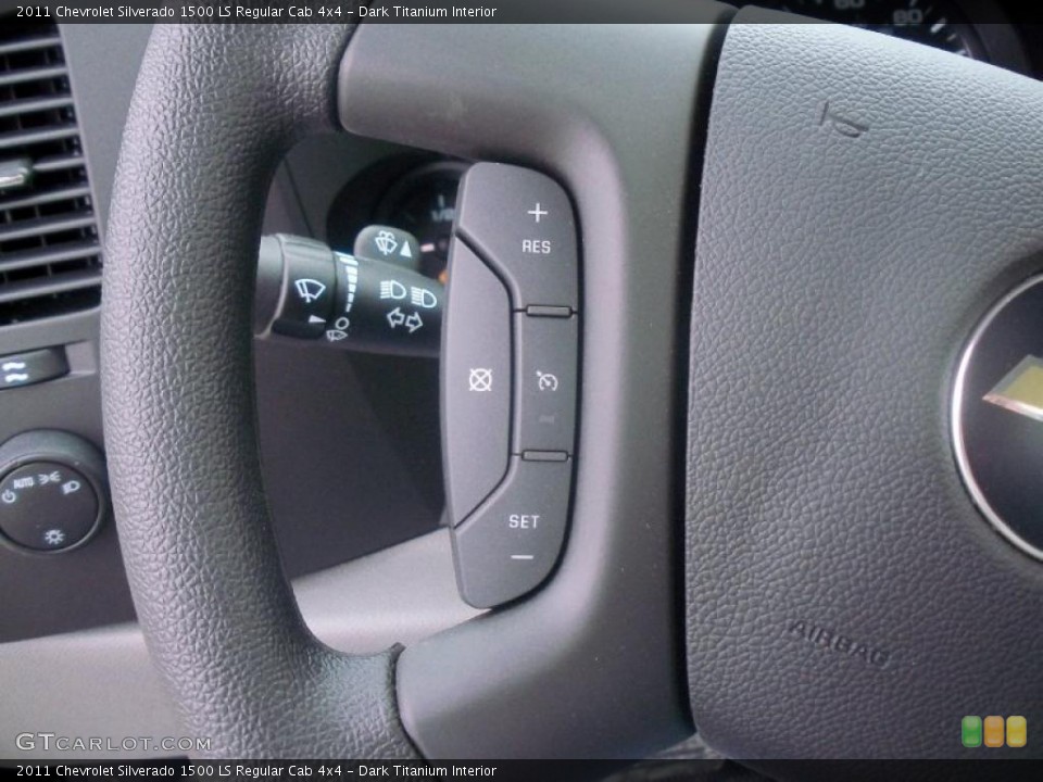 Dark Titanium Interior Controls for the 2011 Chevrolet Silverado 1500 LS Regular Cab 4x4 #46686692