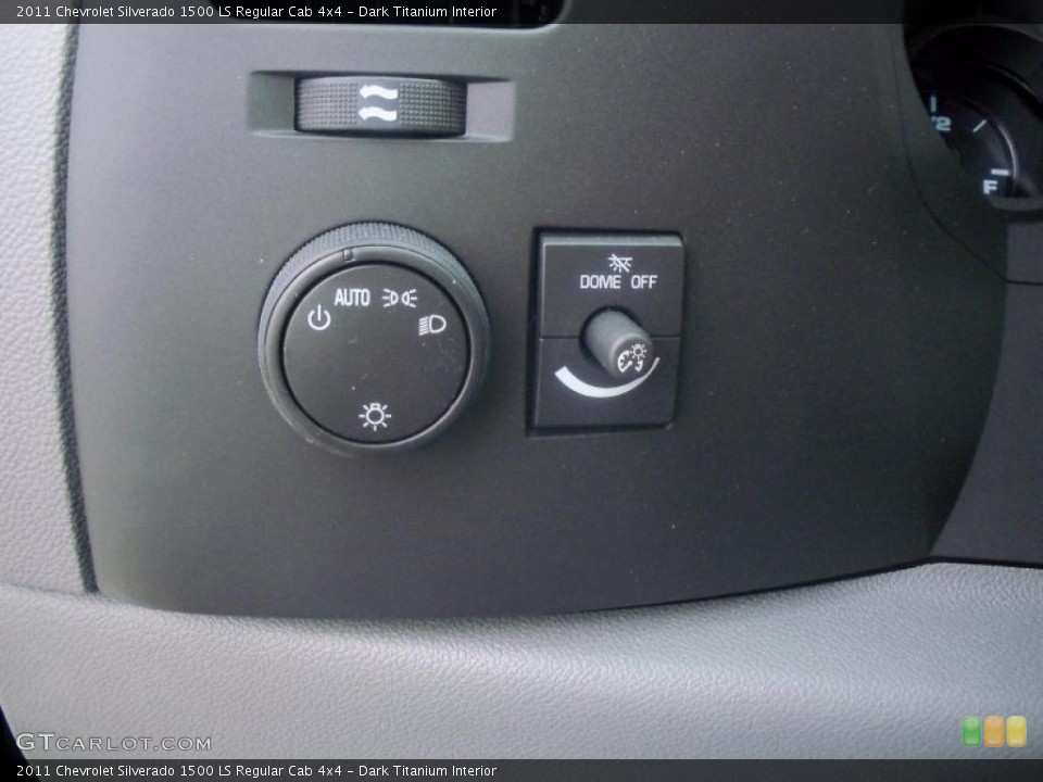 Dark Titanium Interior Controls for the 2011 Chevrolet Silverado 1500 LS Regular Cab 4x4 #46686710