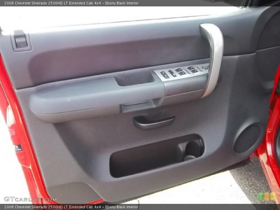 Ebony Black Interior Door Panel for the 2008 Chevrolet Silverado 2500HD LT Extended Cab 4x4 #46687559