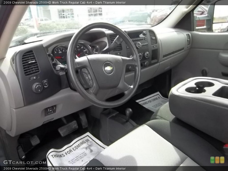 Dark Titanium Interior Prime Interior for the 2009 Chevrolet Silverado 2500HD Work Truck Regular Cab 4x4 #46688345