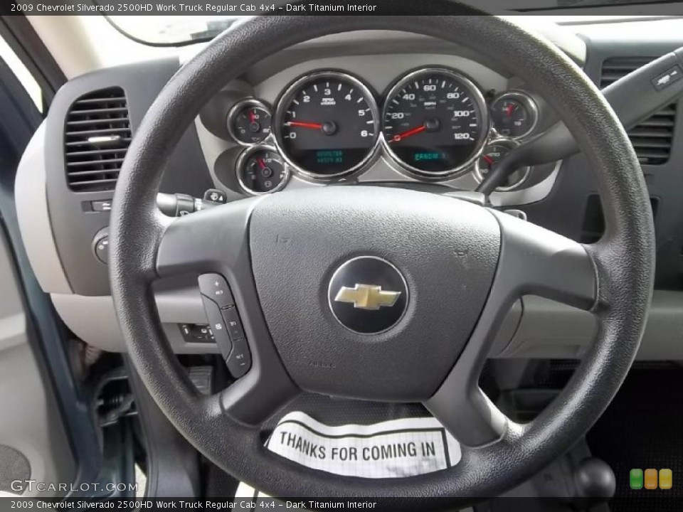 Dark Titanium Interior Steering Wheel for the 2009 Chevrolet Silverado 2500HD Work Truck Regular Cab 4x4 #46688435