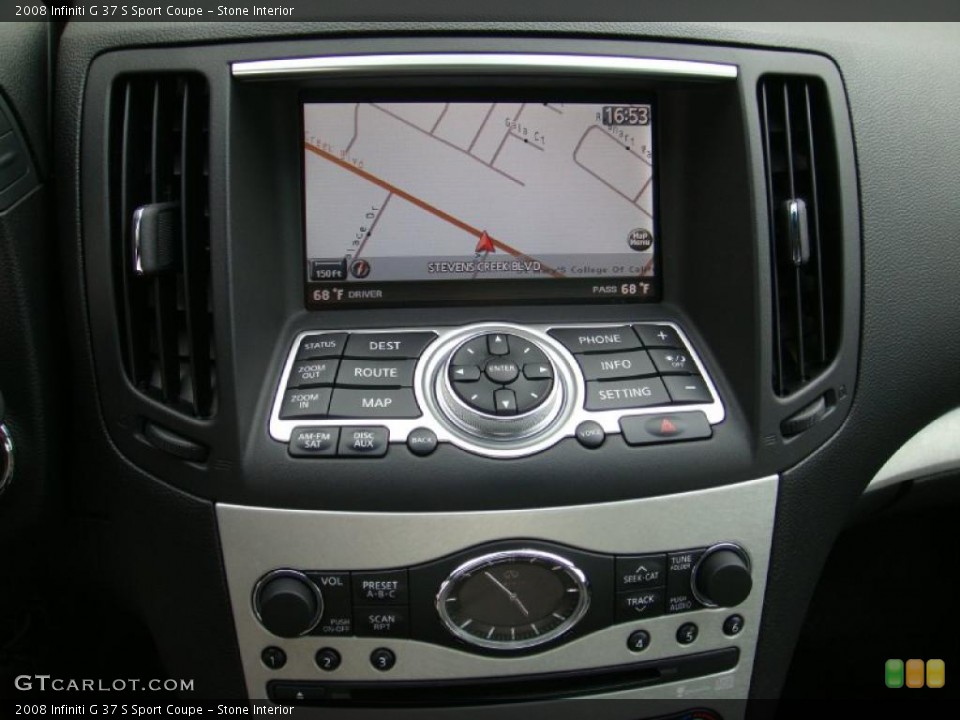Stone Interior Navigation for the 2008 Infiniti G 37 S Sport Coupe #46690109