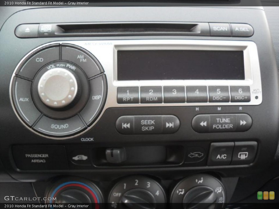 Gray Interior Controls for the 2010 Honda Fit  #46691381