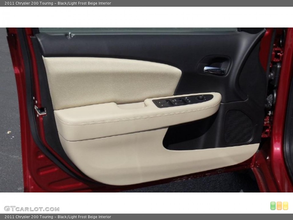 Black/Light Frost Beige Interior Door Panel for the 2011 Chrysler 200 Touring #46692218