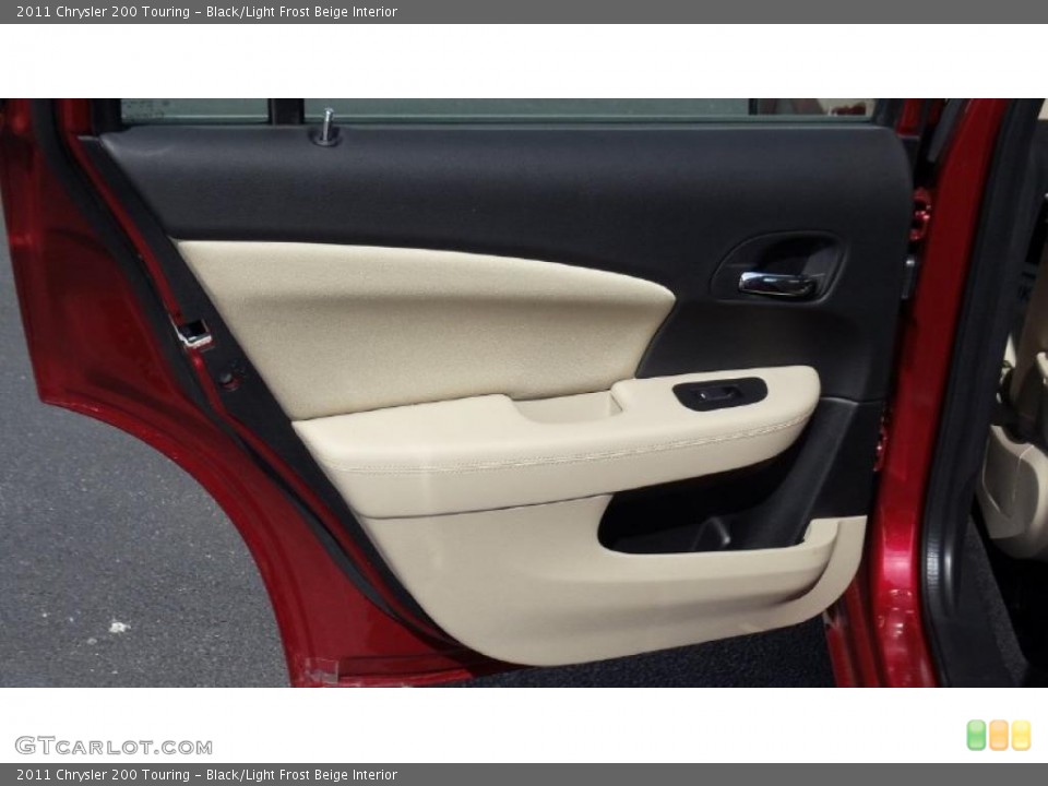 Black/Light Frost Beige Interior Door Panel for the 2011 Chrysler 200 Touring #46692248