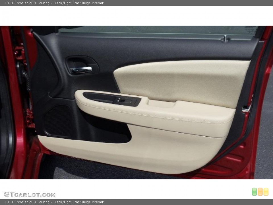 Black/Light Frost Beige Interior Door Panel for the 2011 Chrysler 200 Touring #46692263
