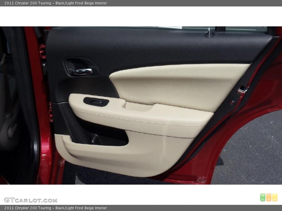 Black/Light Frost Beige Interior Door Panel for the 2011 Chrysler 200 Touring #46692272