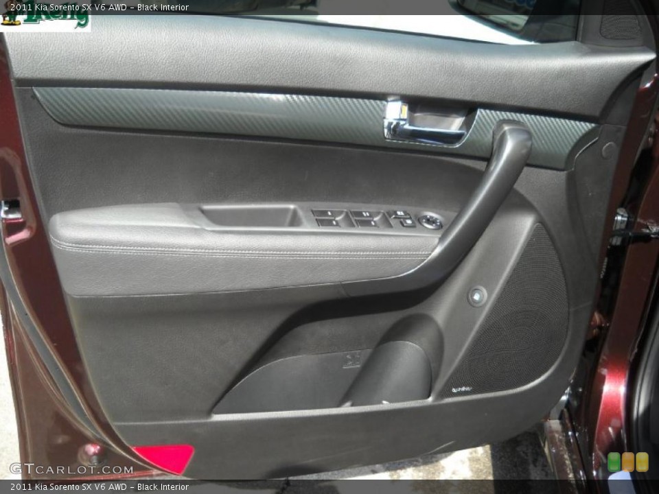 Black Interior Door Panel for the 2011 Kia Sorento SX V6 AWD #46692995