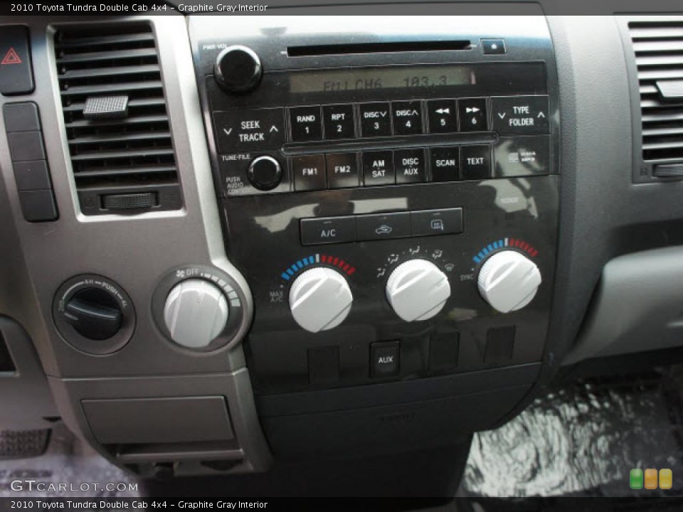 Graphite Gray Interior Controls for the 2010 Toyota Tundra Double Cab 4x4 #46693295