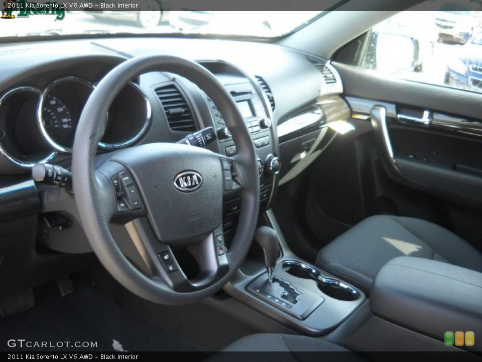 Black Interior Photo for the 2011 Kia Sorento LX V6 AWD #46693316
