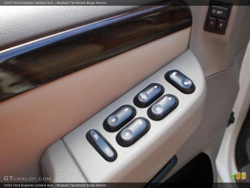 Medium Parchment Beige Interior Controls for the 2003 Ford Explorer Limited 4x4 #46693496